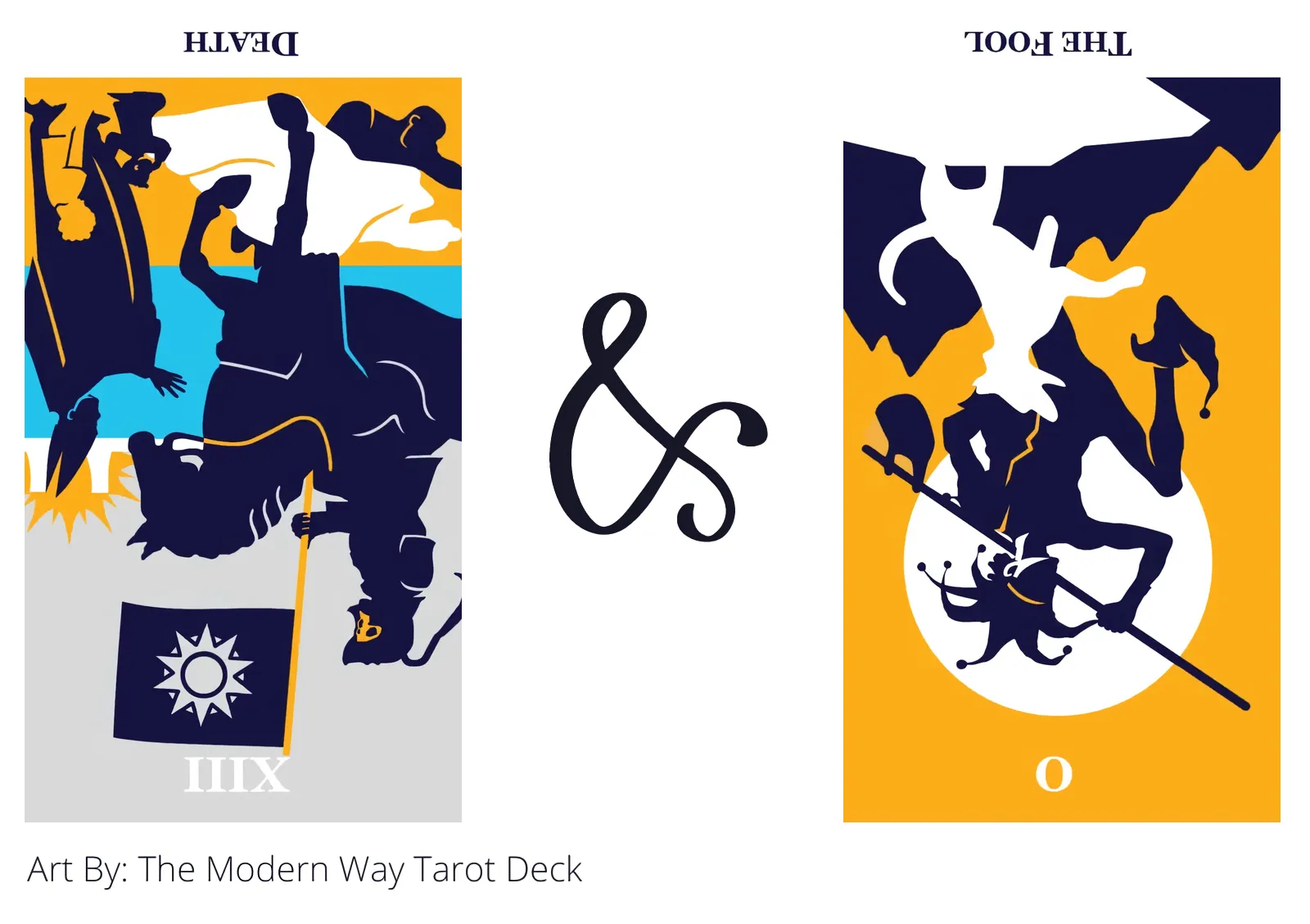 death reversed and the fool reversed tarot cards together