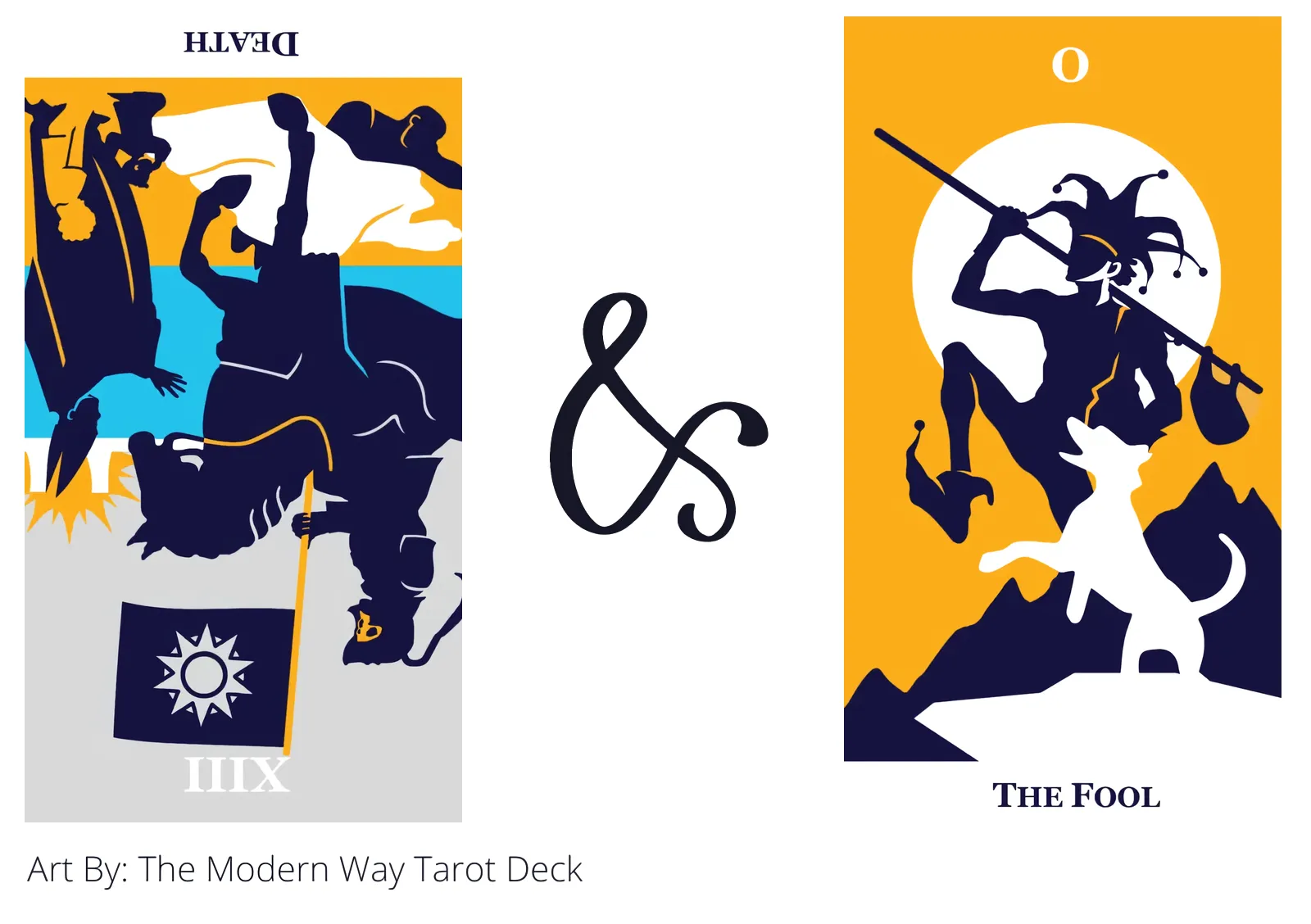 death reversed and the fool tarot cards together