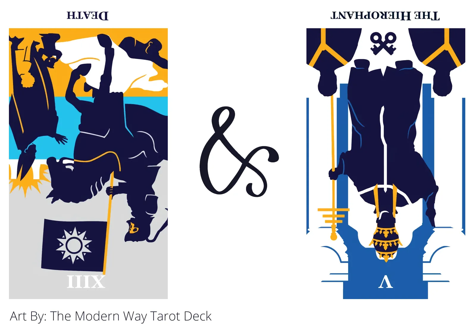 death reversed and the hierophant reversed tarot cards together