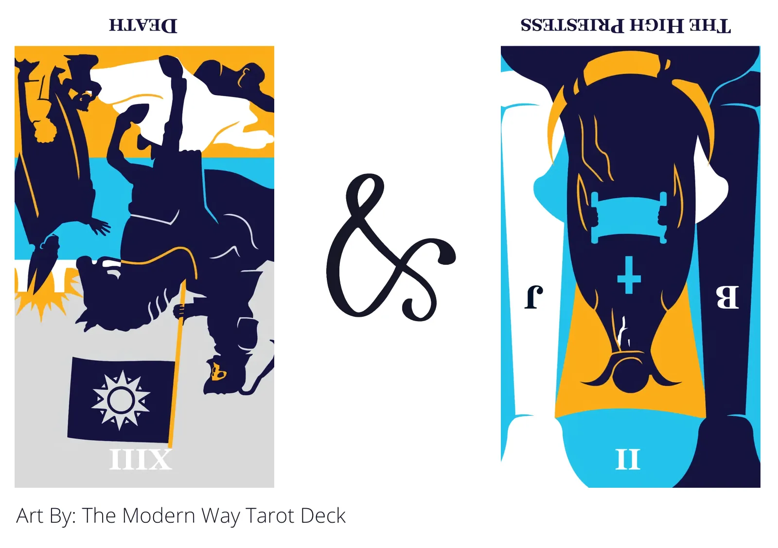 death reversed and the high priestess reversed tarot cards together
