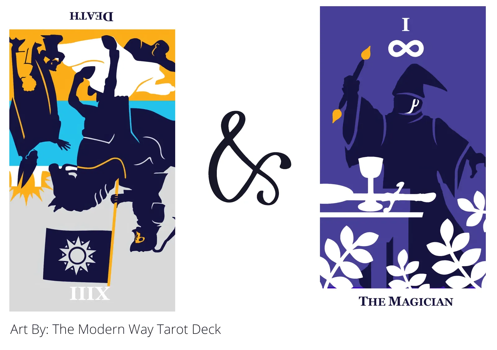 death reversed and the magician tarot cards together
