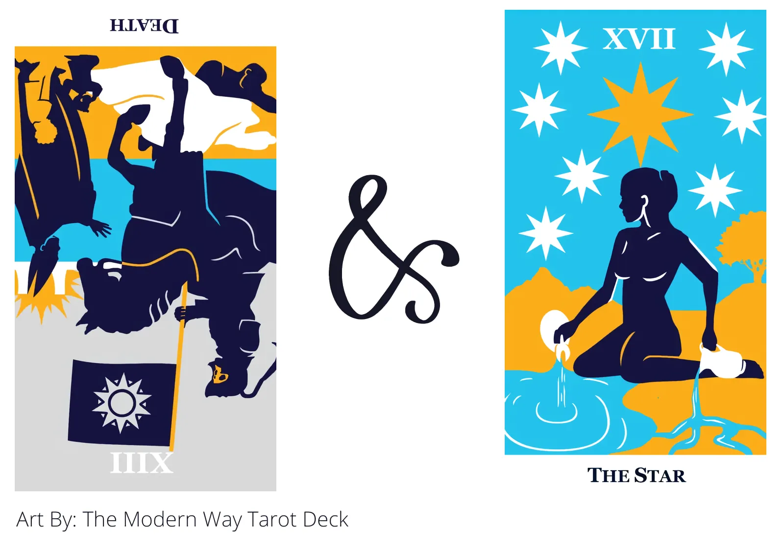 death reversed and the star tarot cards together