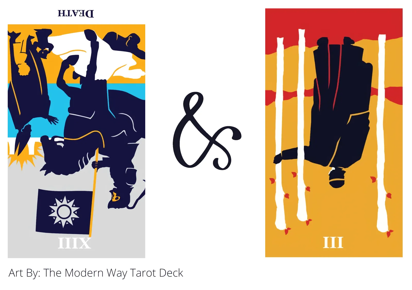 death reversed and three of wands reversed tarot cards together