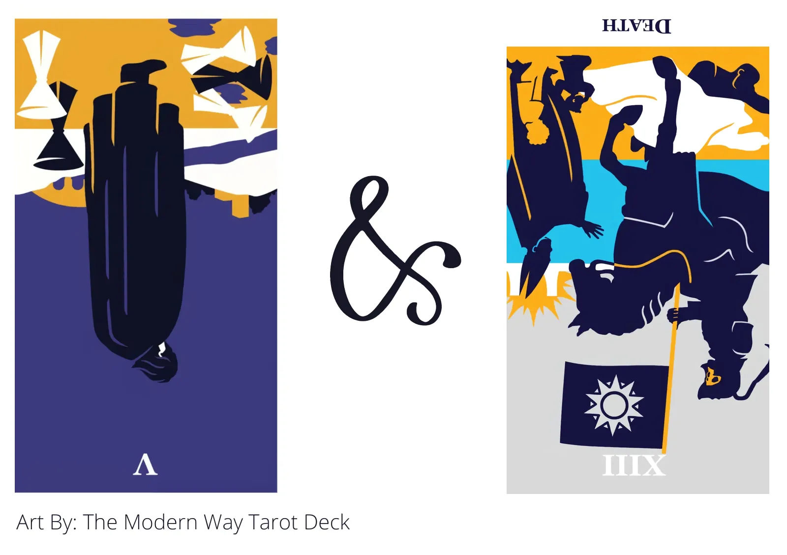 five of cups reversed and death reversed tarot cards together