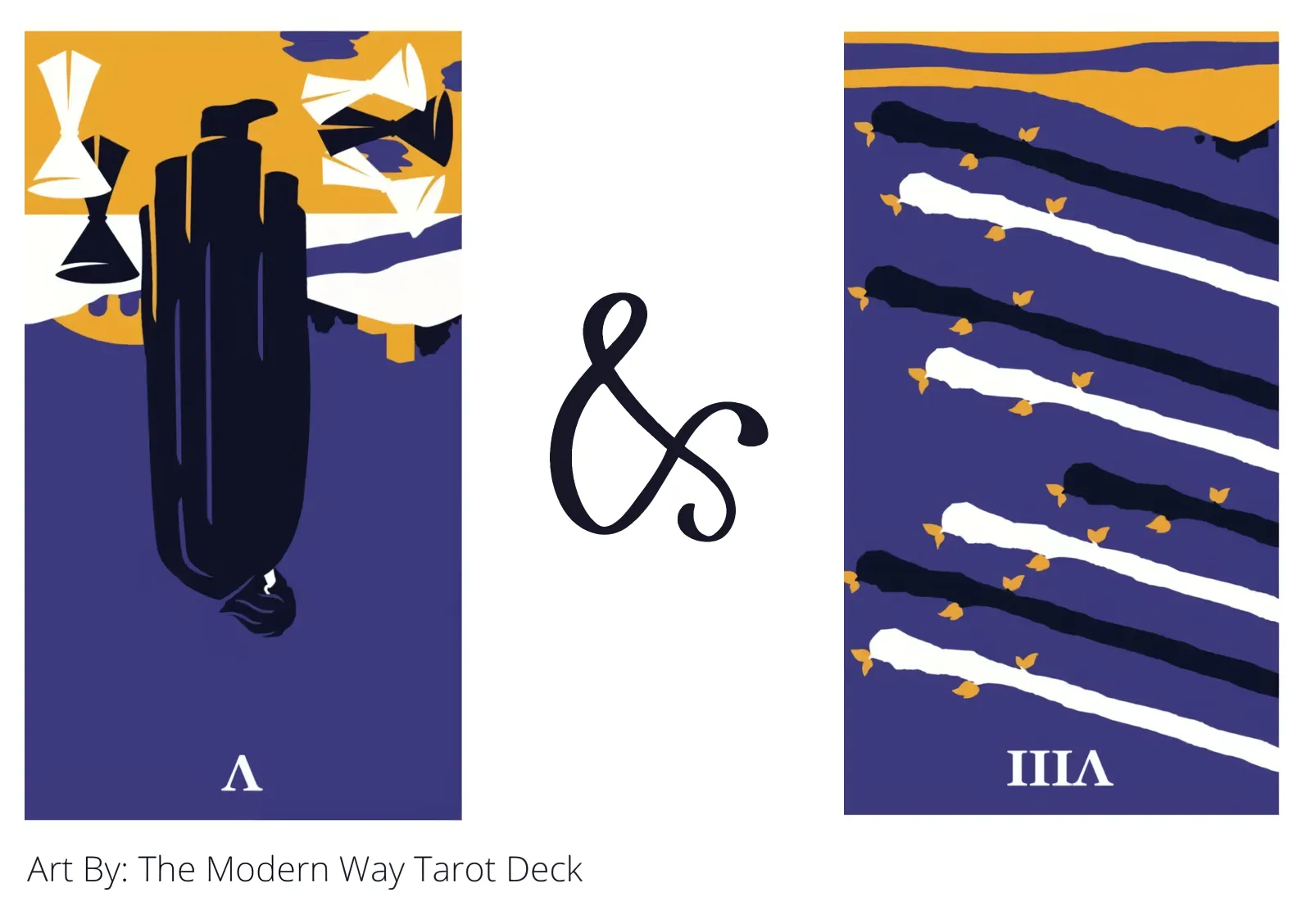 five of cups reversed and eight of wands reversed tarot cards together
