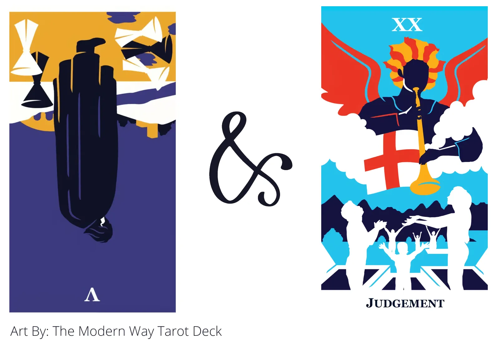 five of cups reversed and judgement tarot cards together