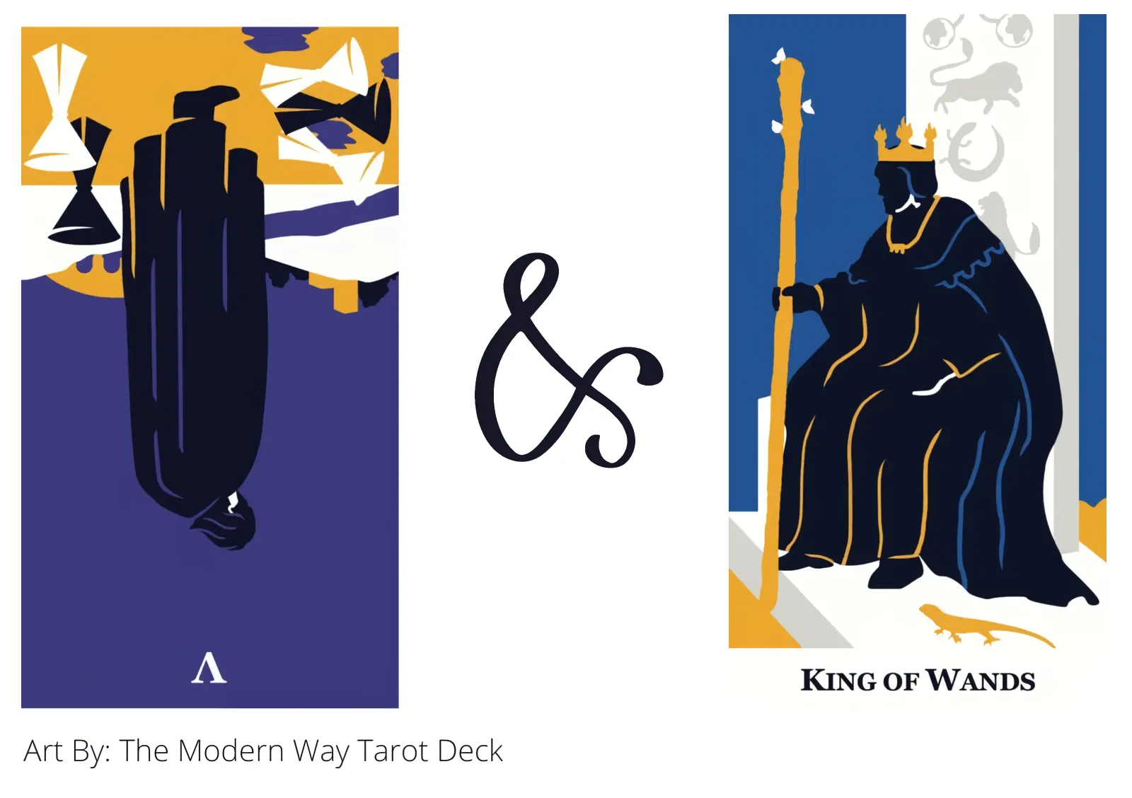 five of cups reversed and king of wands tarot cards together
