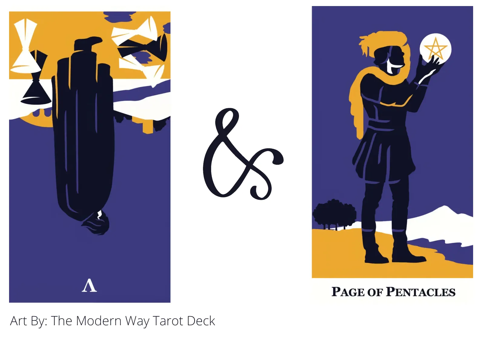 five of cups reversed and page of pentacles tarot cards together