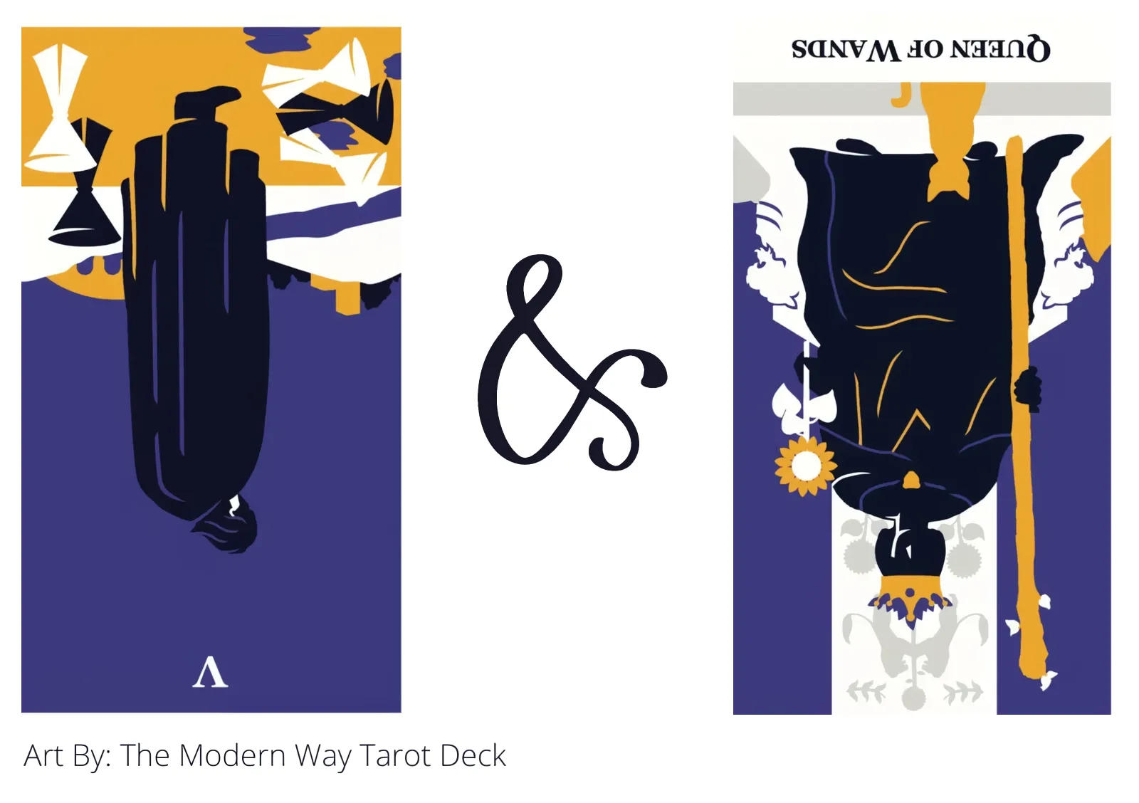 five of cups reversed and queen of wands reversed tarot cards together