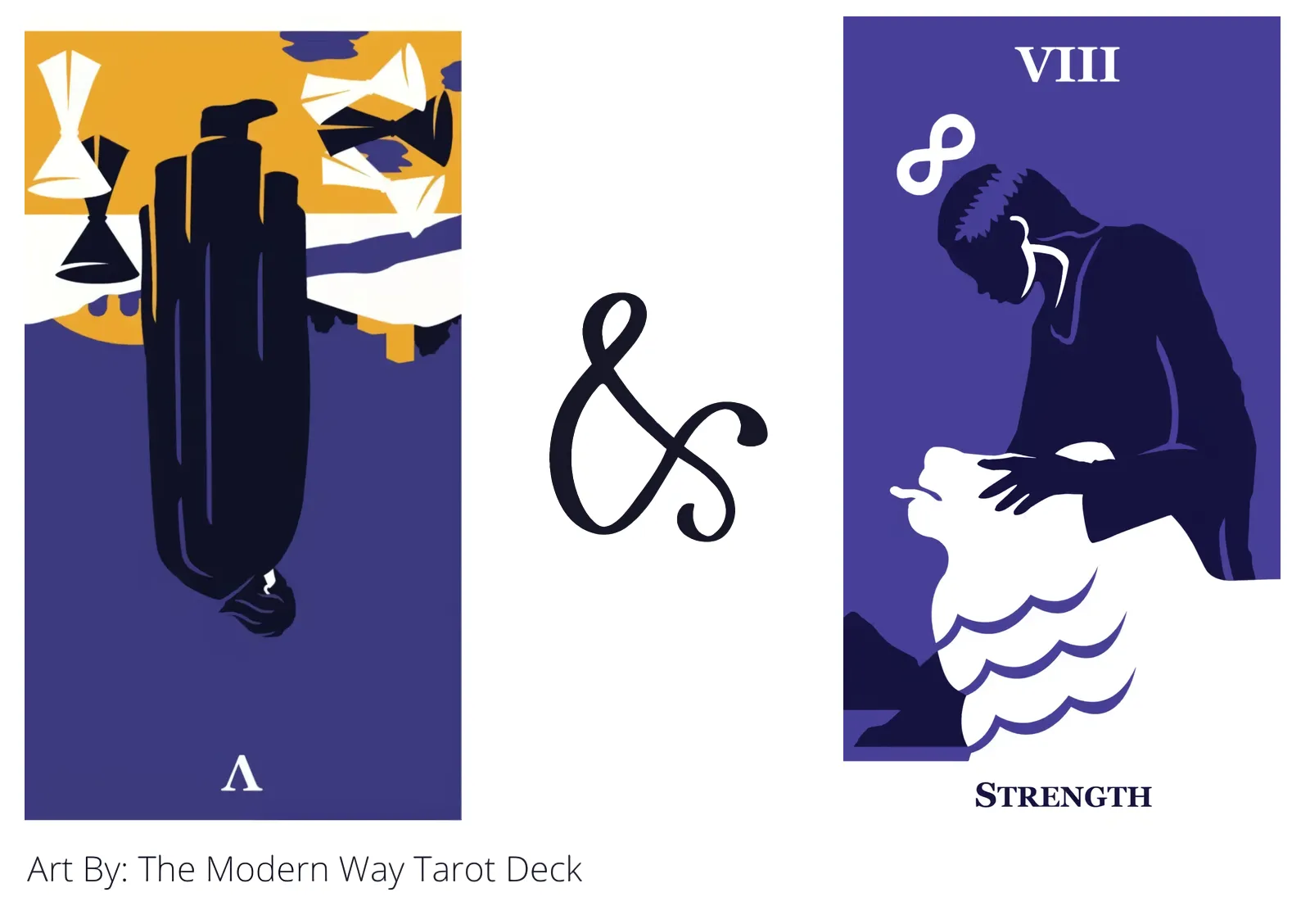 five of cups reversed and strength tarot cards together