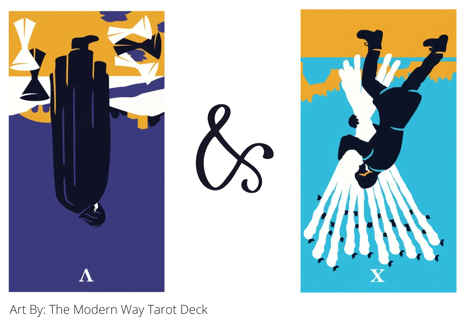 five of cups reversed and ten of wands reversed tarot cards together