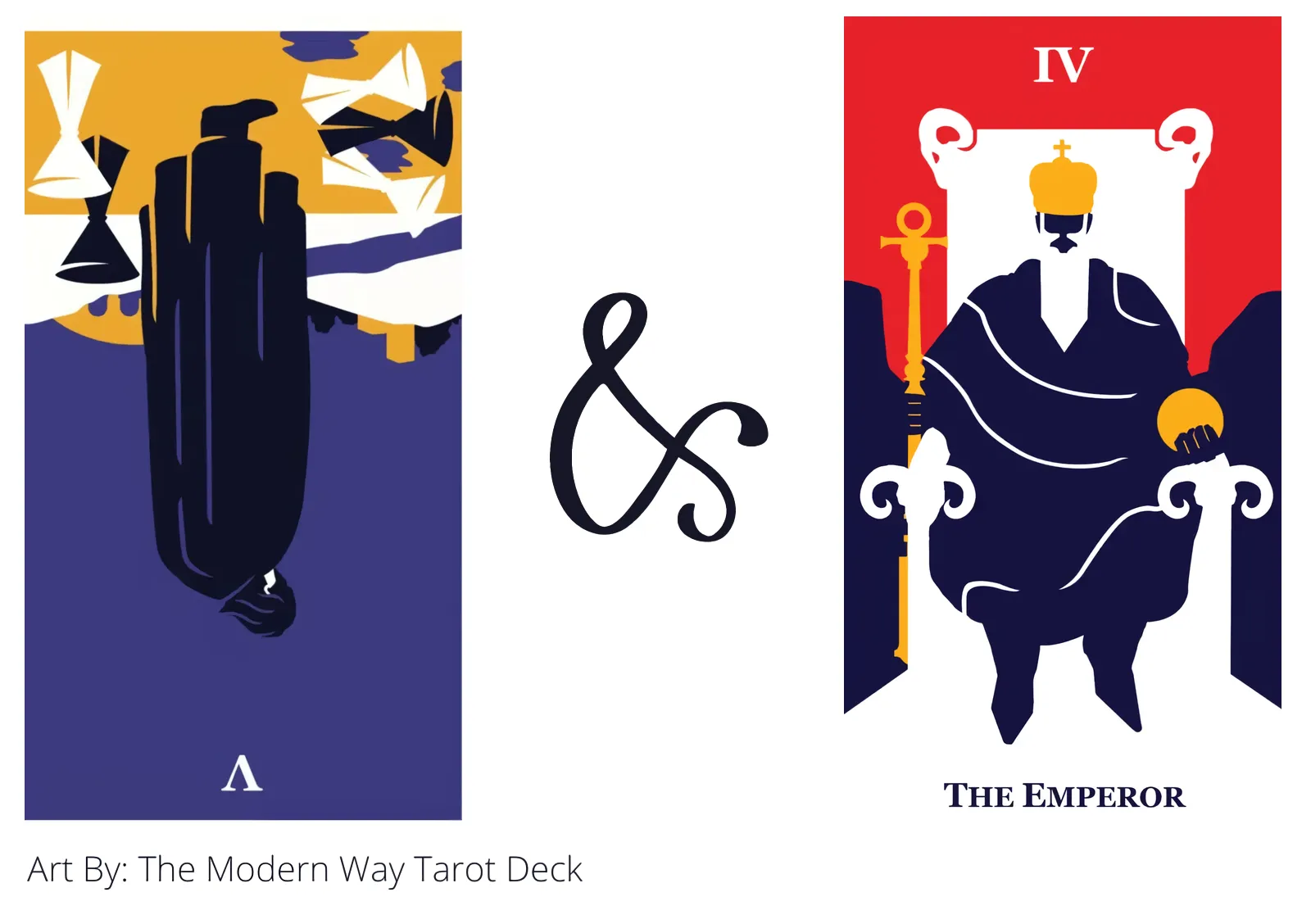 five of cups reversed and the emperor tarot cards together