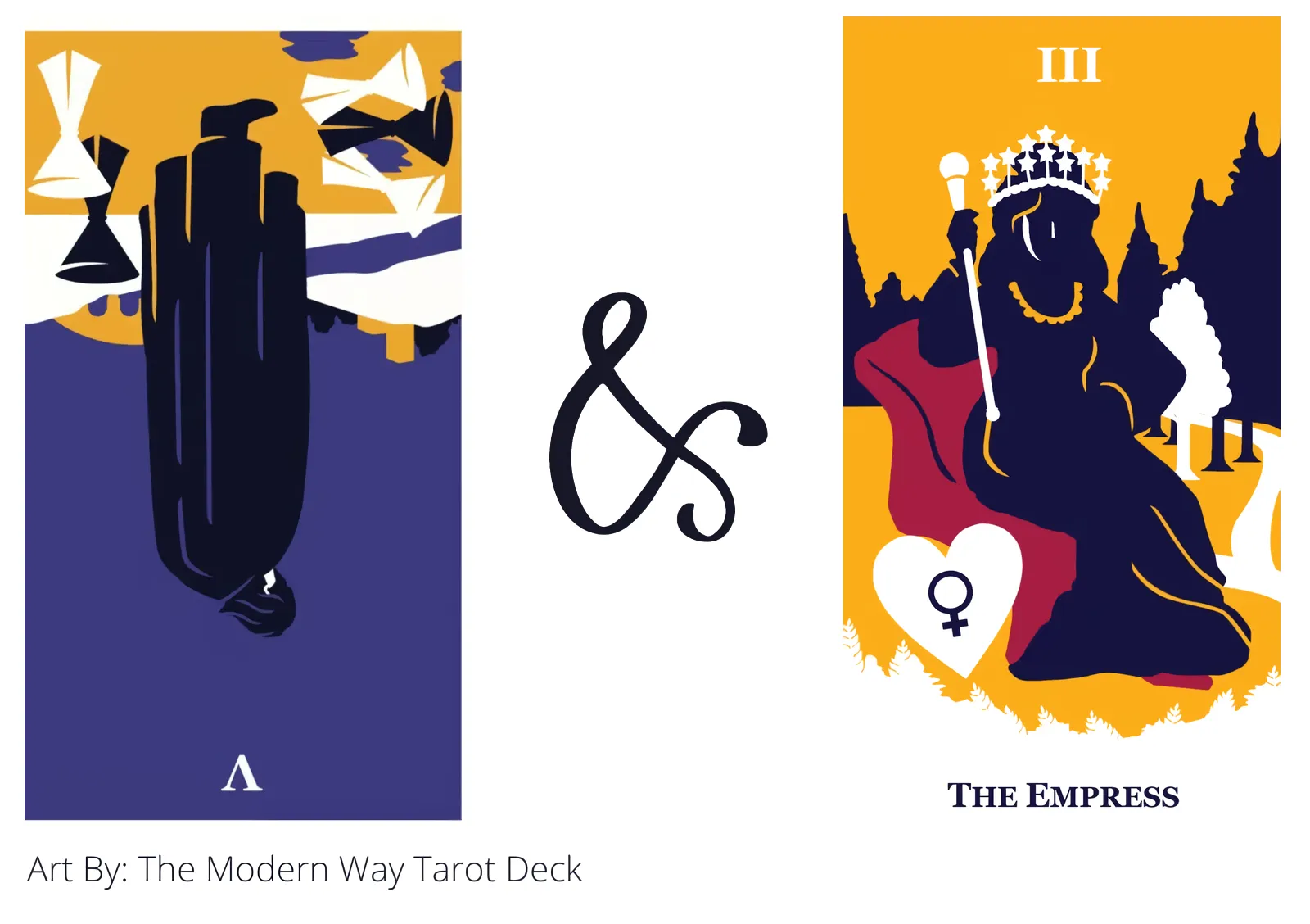 five of cups reversed and the empress tarot cards together
