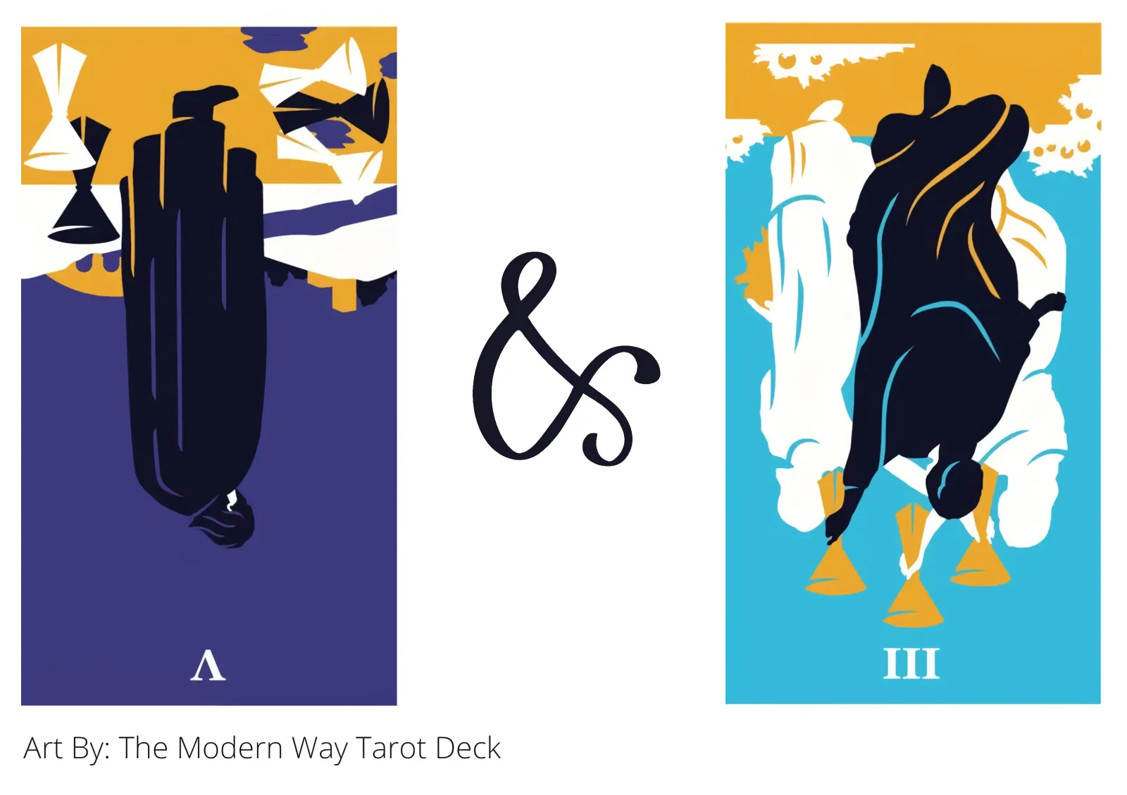 five of cups reversed and three of cups reversed tarot cards together