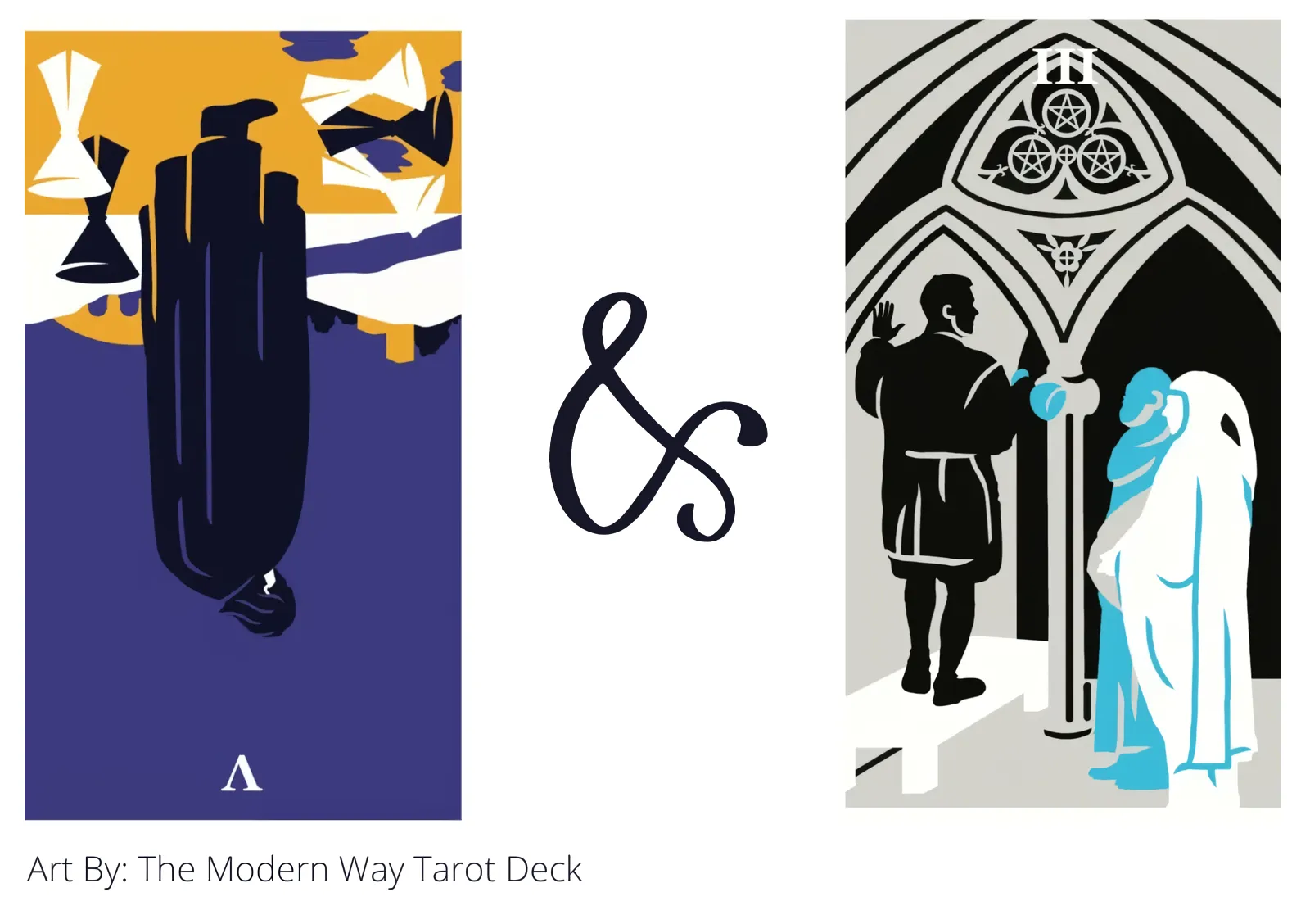 five of cups reversed and three of pentacles tarot cards together