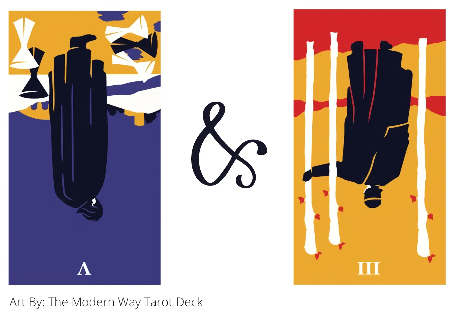 five of cups reversed and three of wands reversed tarot cards together