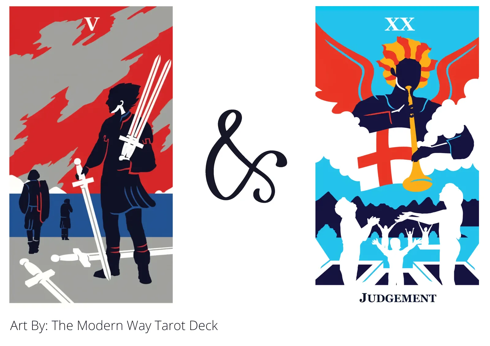 five of swords and judgement tarot cards together