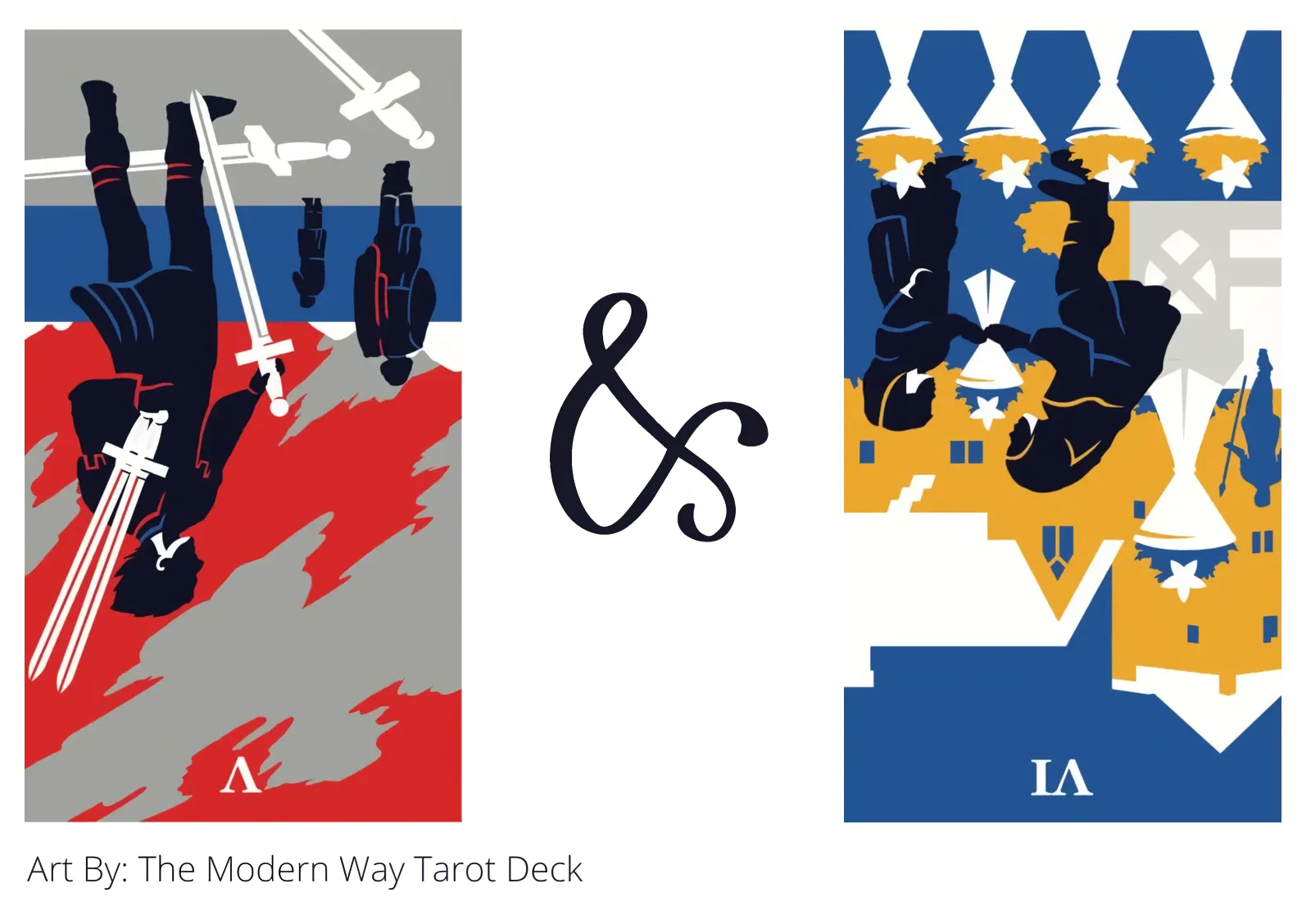 five of swords reversed and six of cups reversed tarot cards together