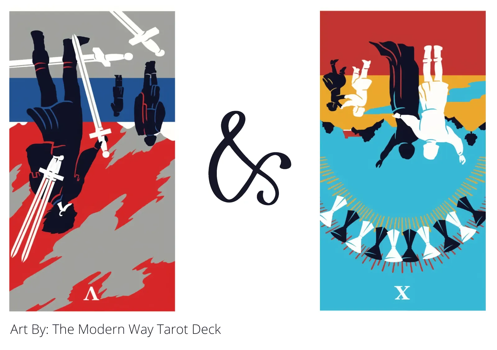 five of swords reversed and ten of cups reversed tarot cards together