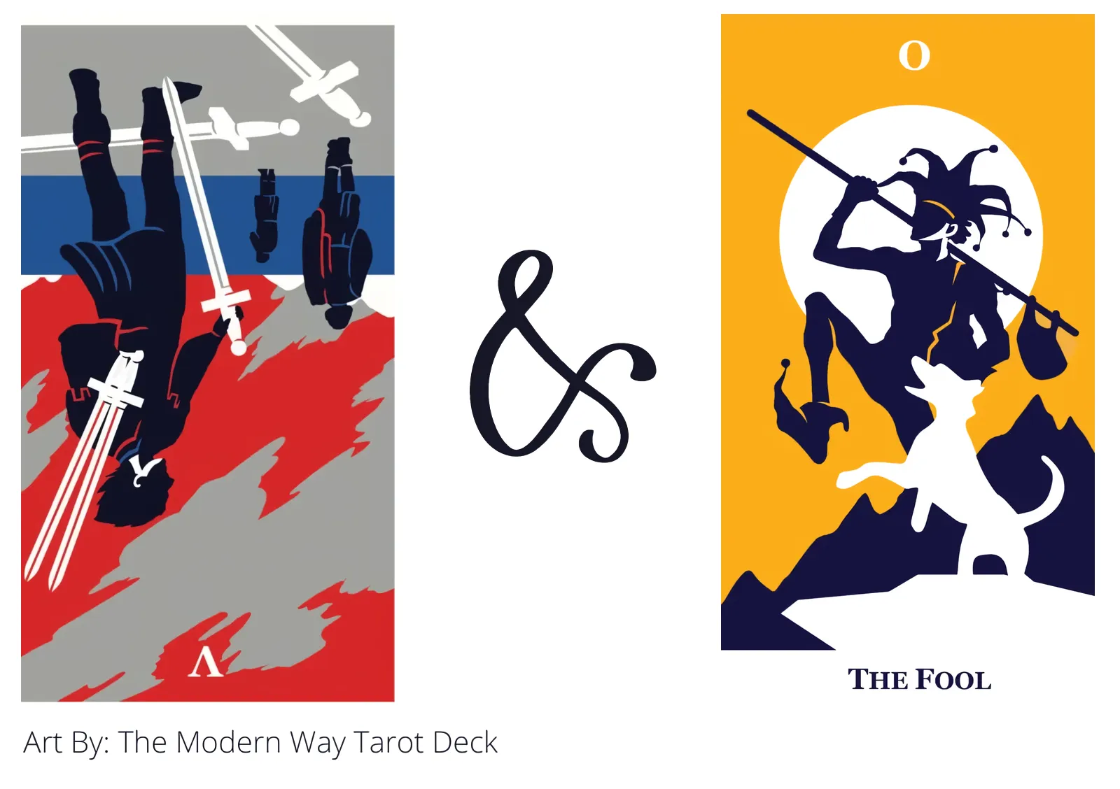 five of swords reversed and the fool tarot cards together