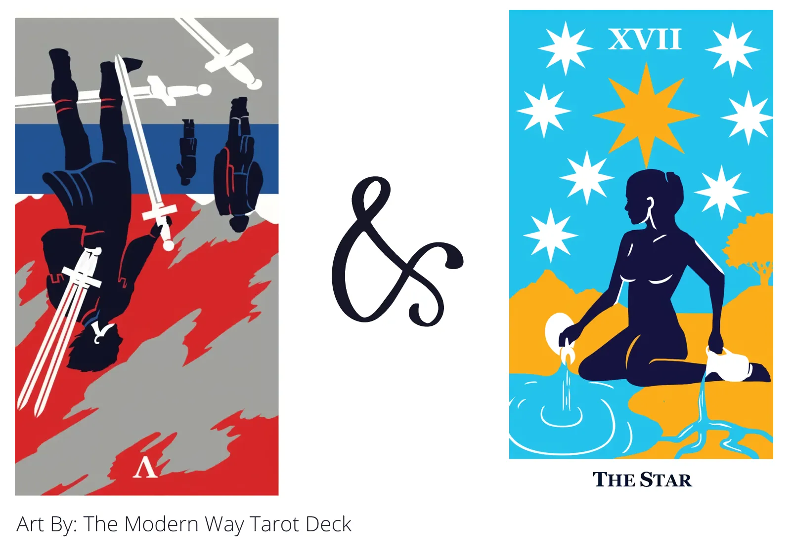 five of swords reversed and the star tarot cards together
