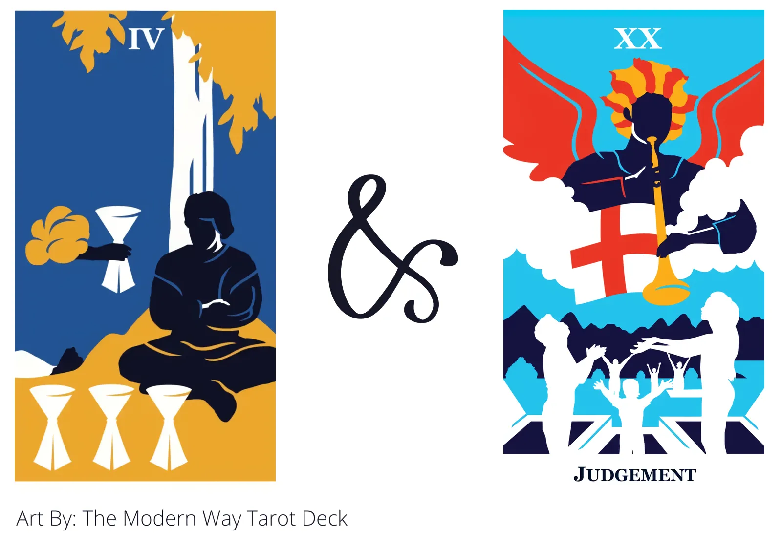 four of cups and judgement tarot cards together