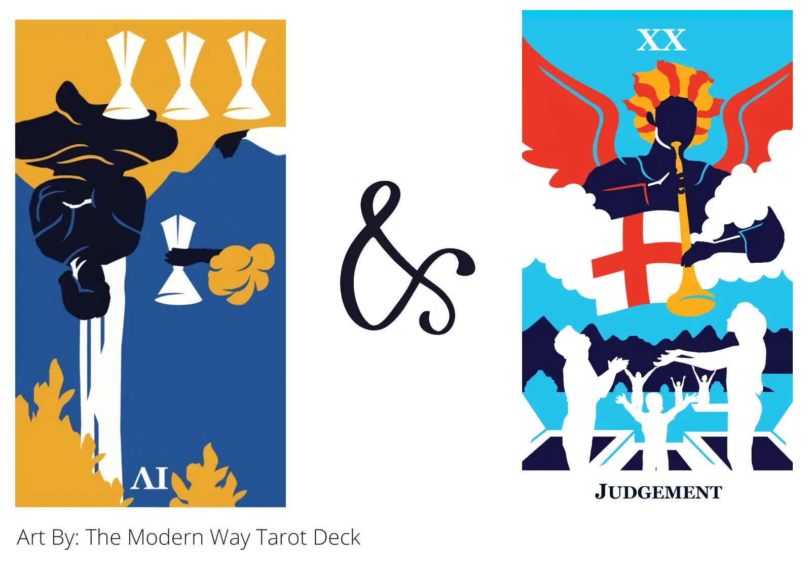 four of cups reversed and judgement tarot cards together