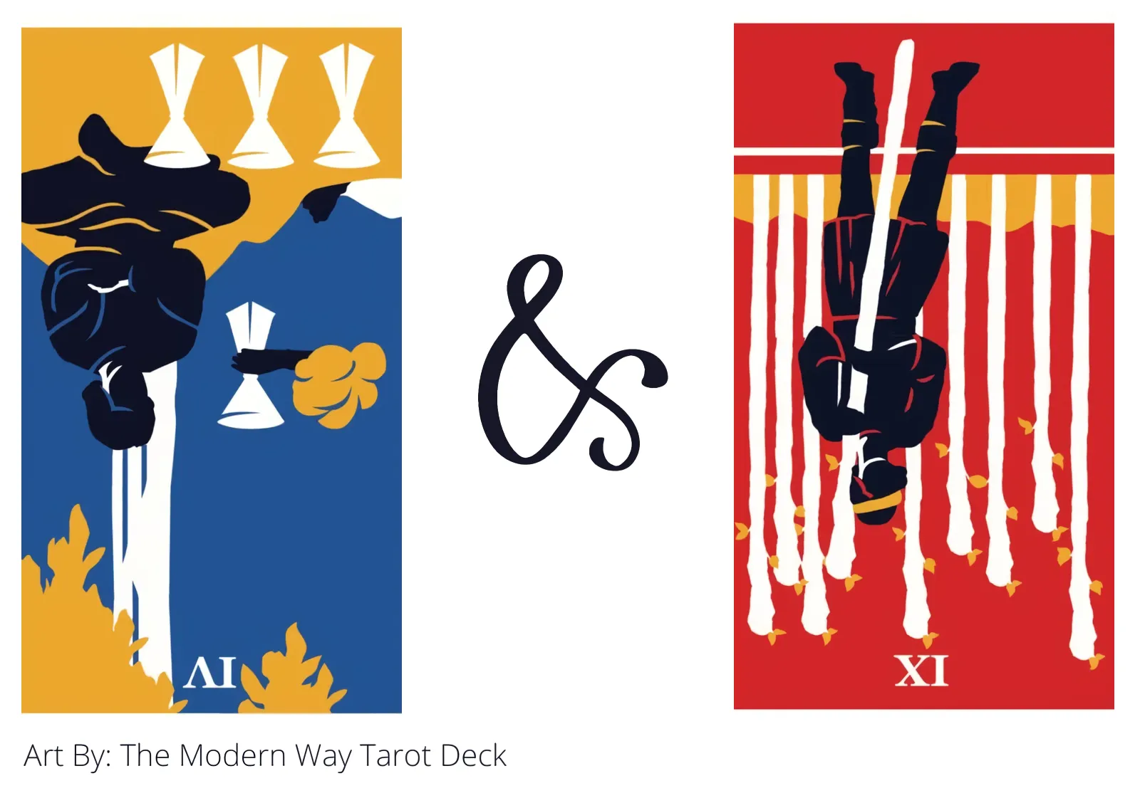 four of cups reversed and nine of wands reversed tarot cards together
