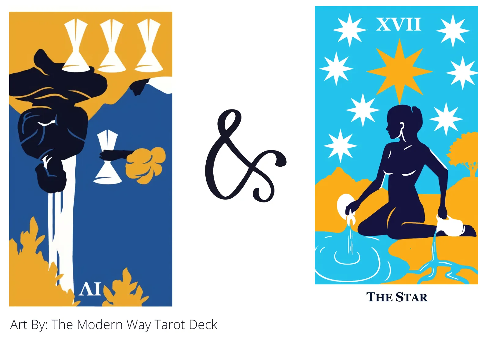 four of cups reversed and the star tarot cards together
