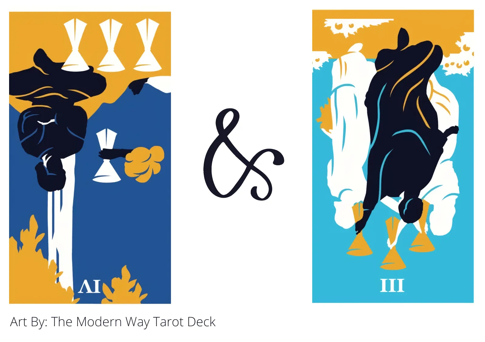 four of cups reversed and three of cups reversed tarot cards together