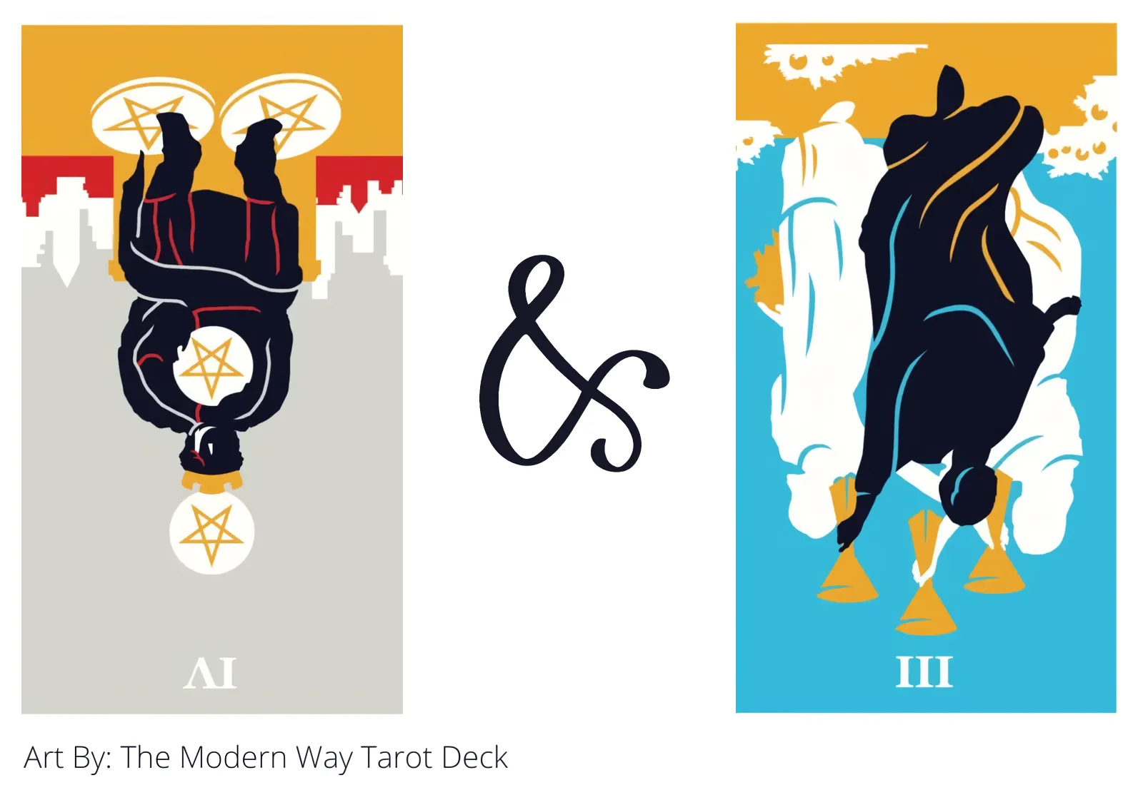 four of pentacles reversed and three of cups reversed tarot cards together