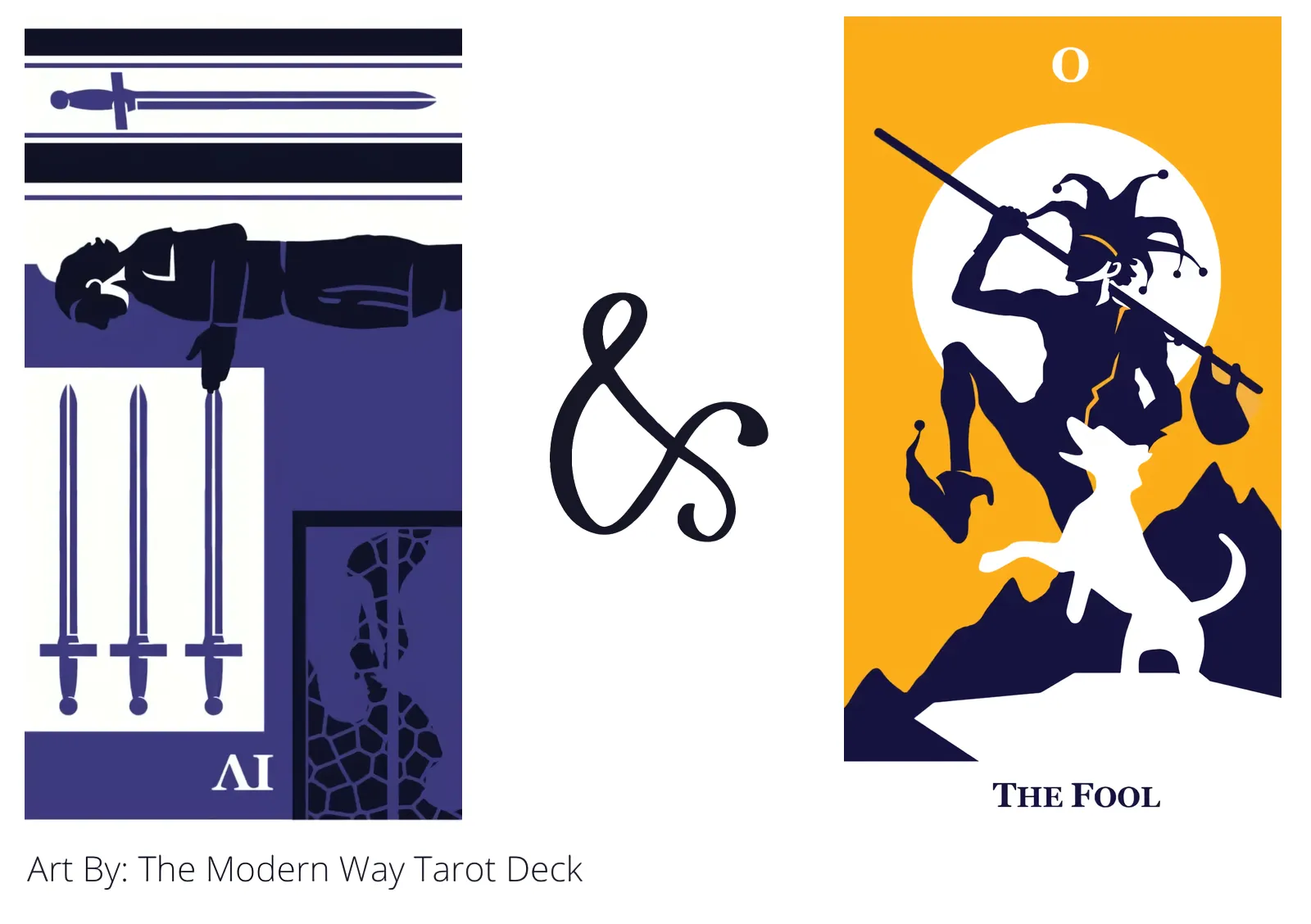 four of swords reversed and the fool tarot cards together