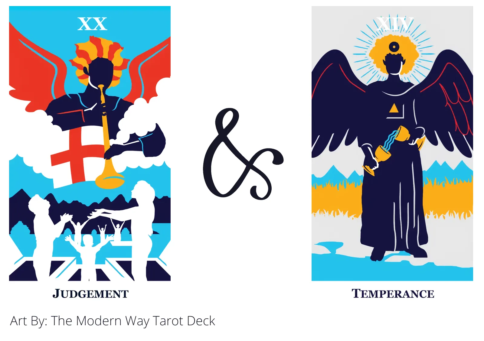 judgement and temperance tarot cards together