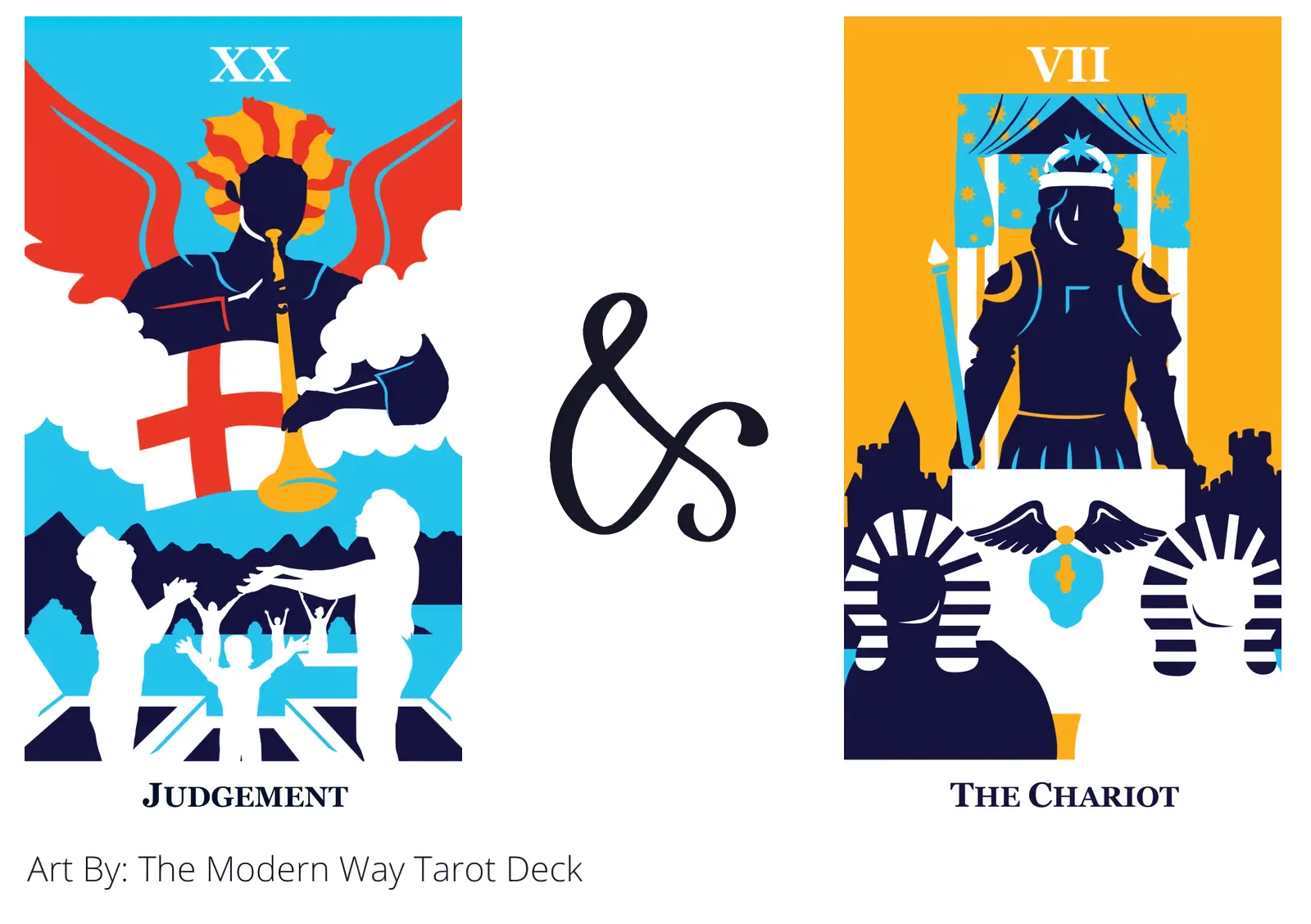 judgement and the chariot tarot cards together