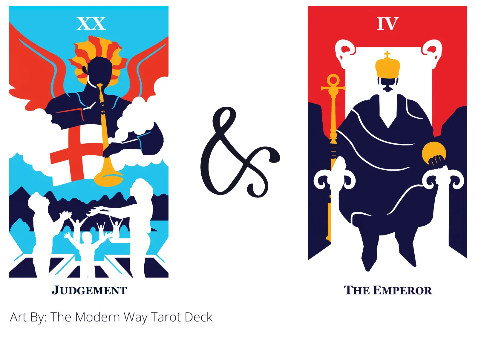 judgement and the emperor tarot cards together