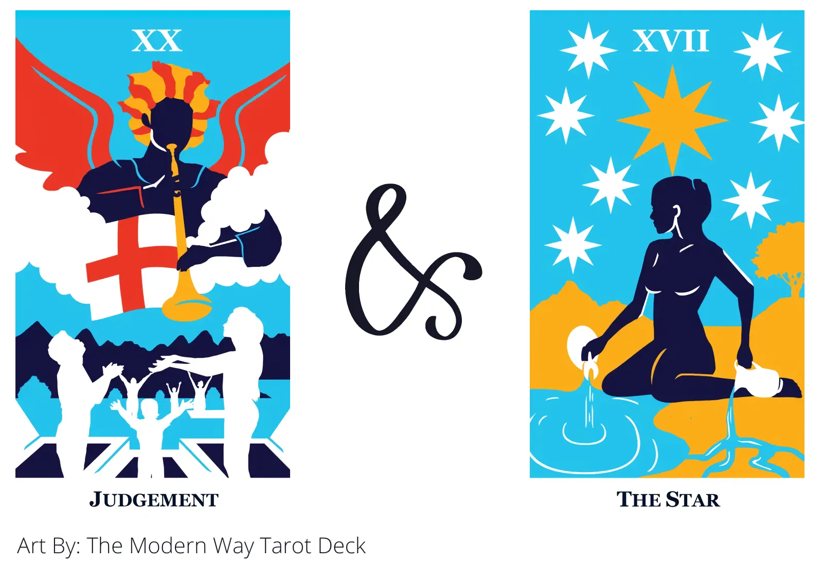 judgement and the star tarot cards together