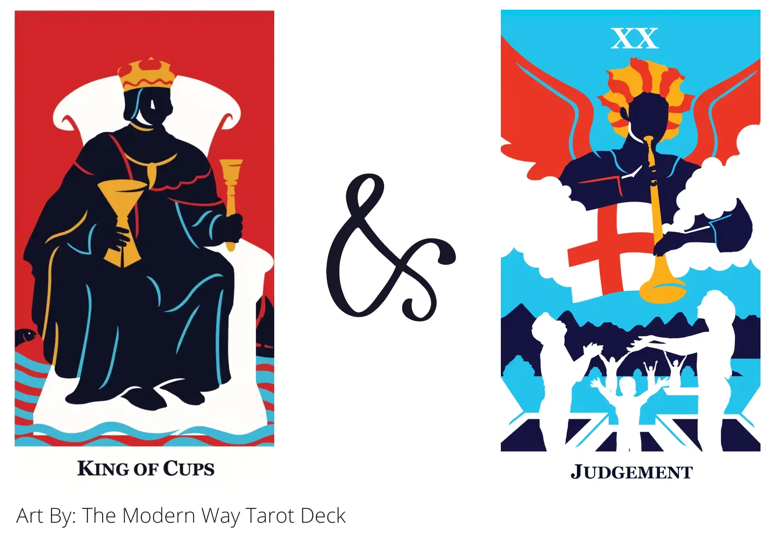 king of cups and judgement tarot cards together