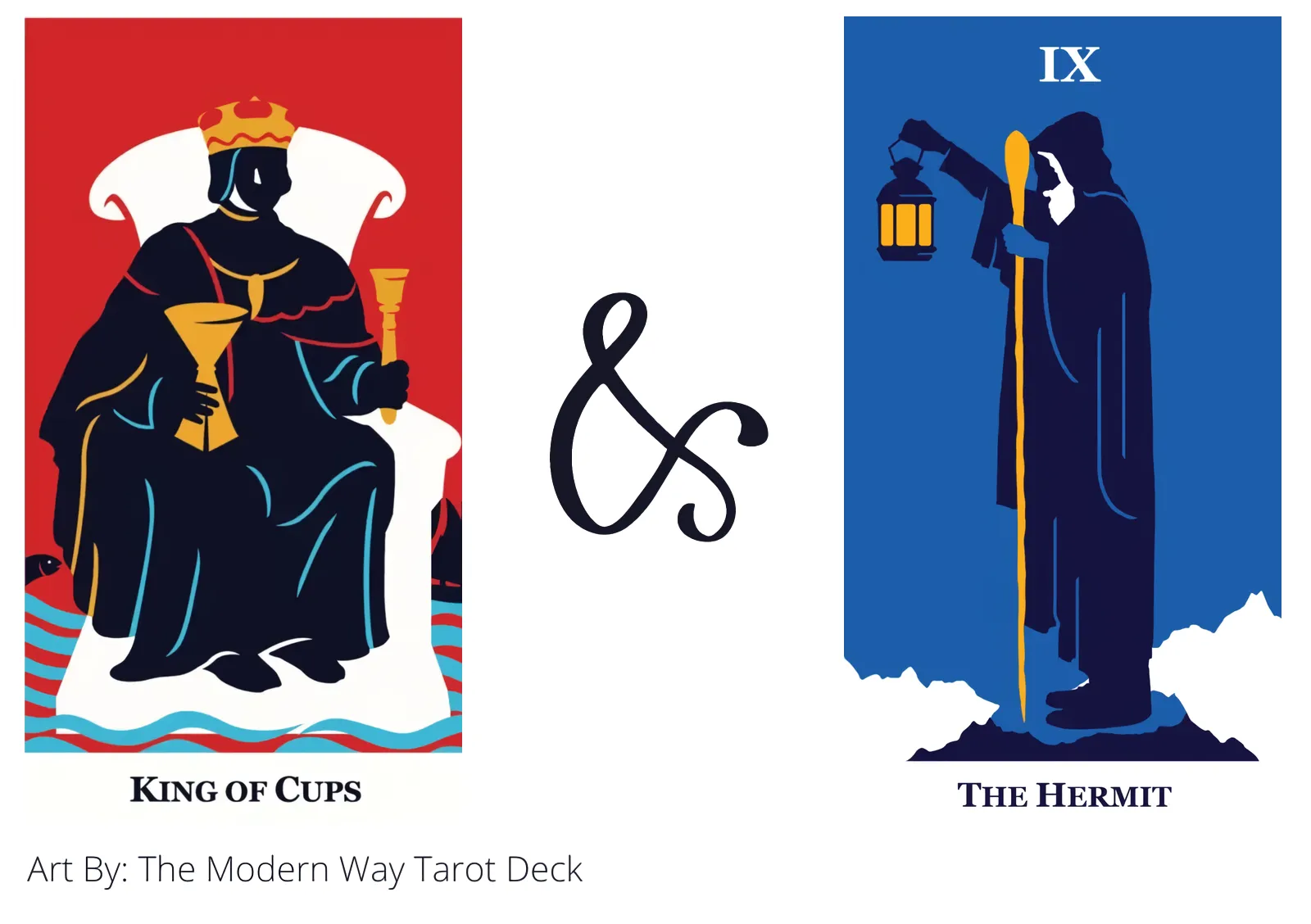 King Of Cups And The Hermit Tarot Card Combination