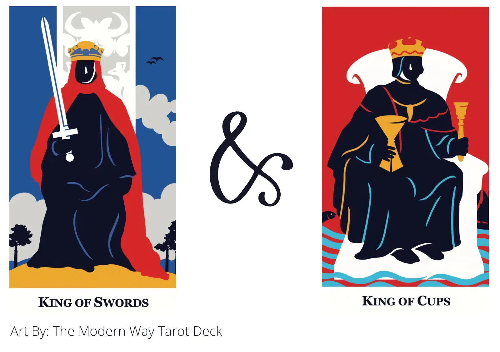king of swords and king of cups tarot cards together