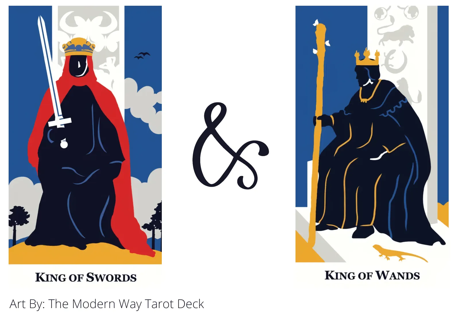 king of swords and king of wands tarot cards together