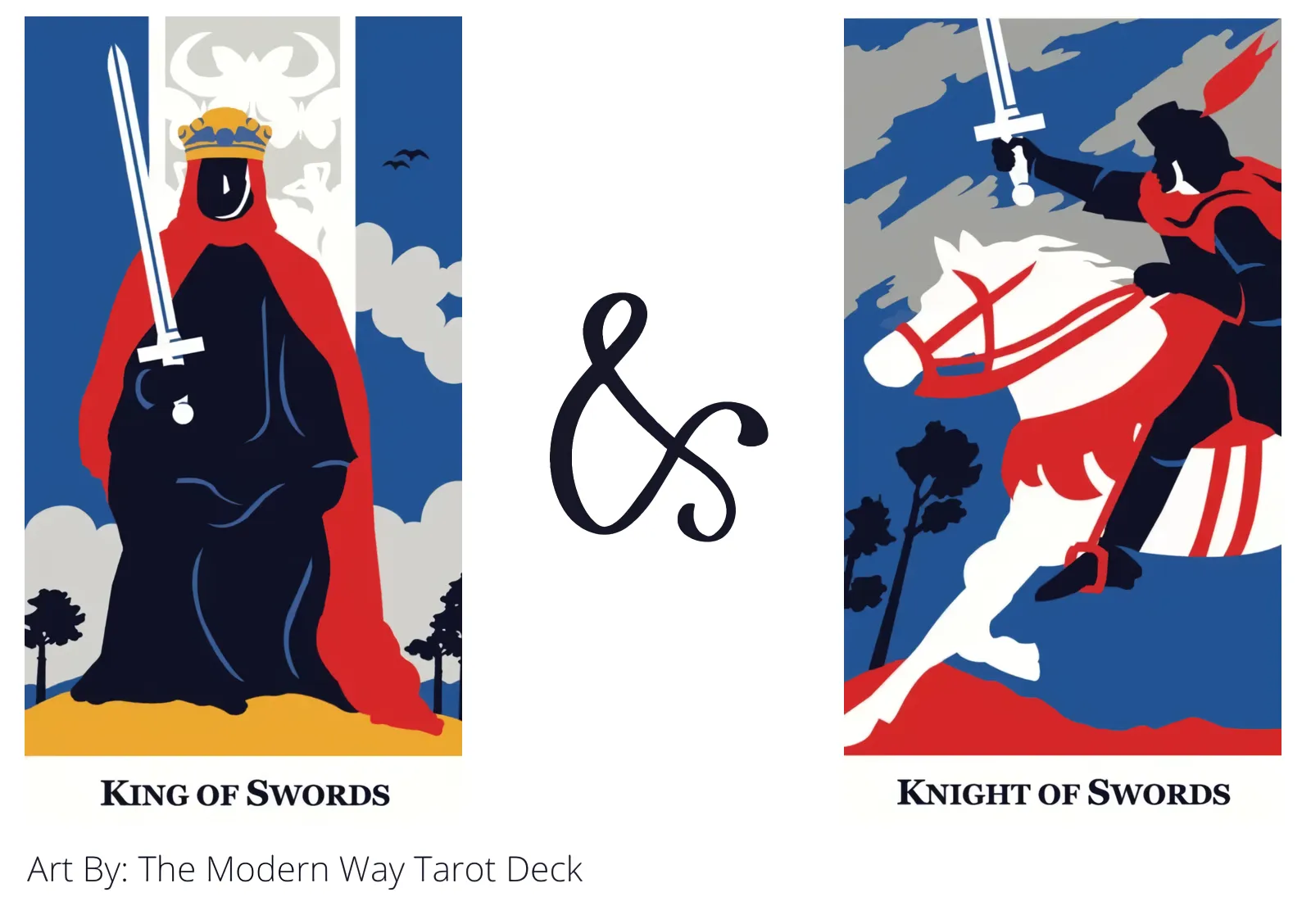 king of swords and knight of swords tarot cards together