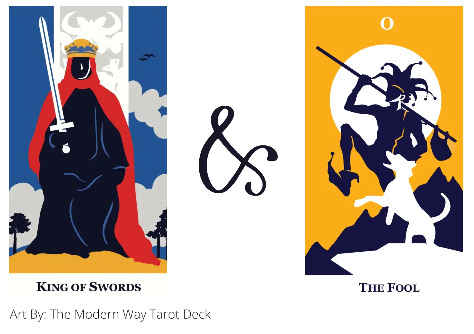 king of swords and the fool tarot cards together