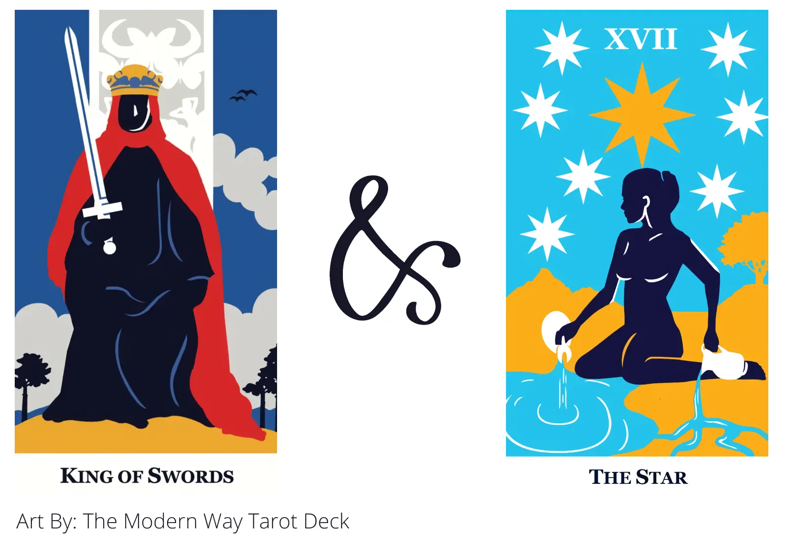 king of swords and the star tarot cards together