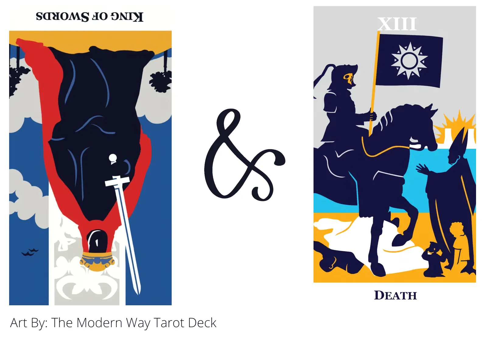 king of swords reversed and death tarot cards together