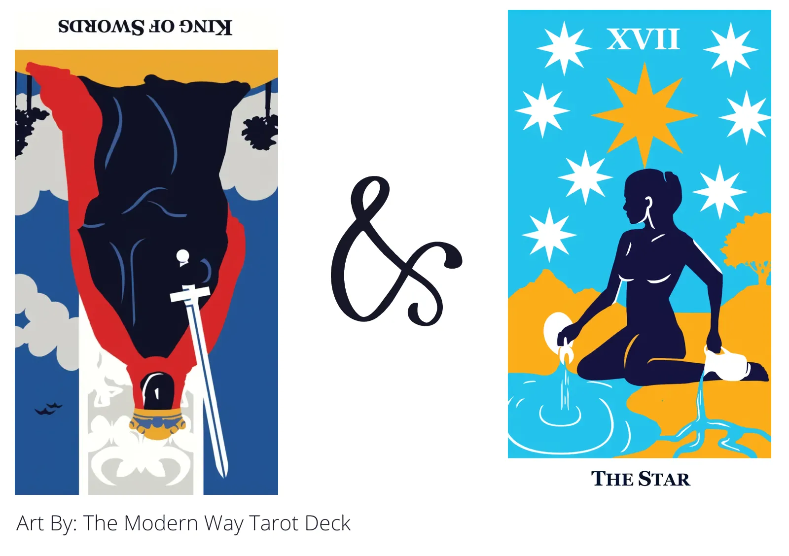 king of swords reversed and the star tarot cards together