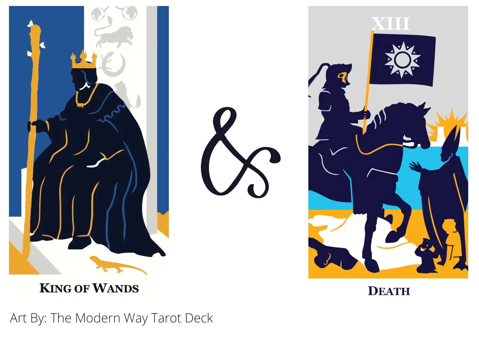 king of wands and death tarot cards together