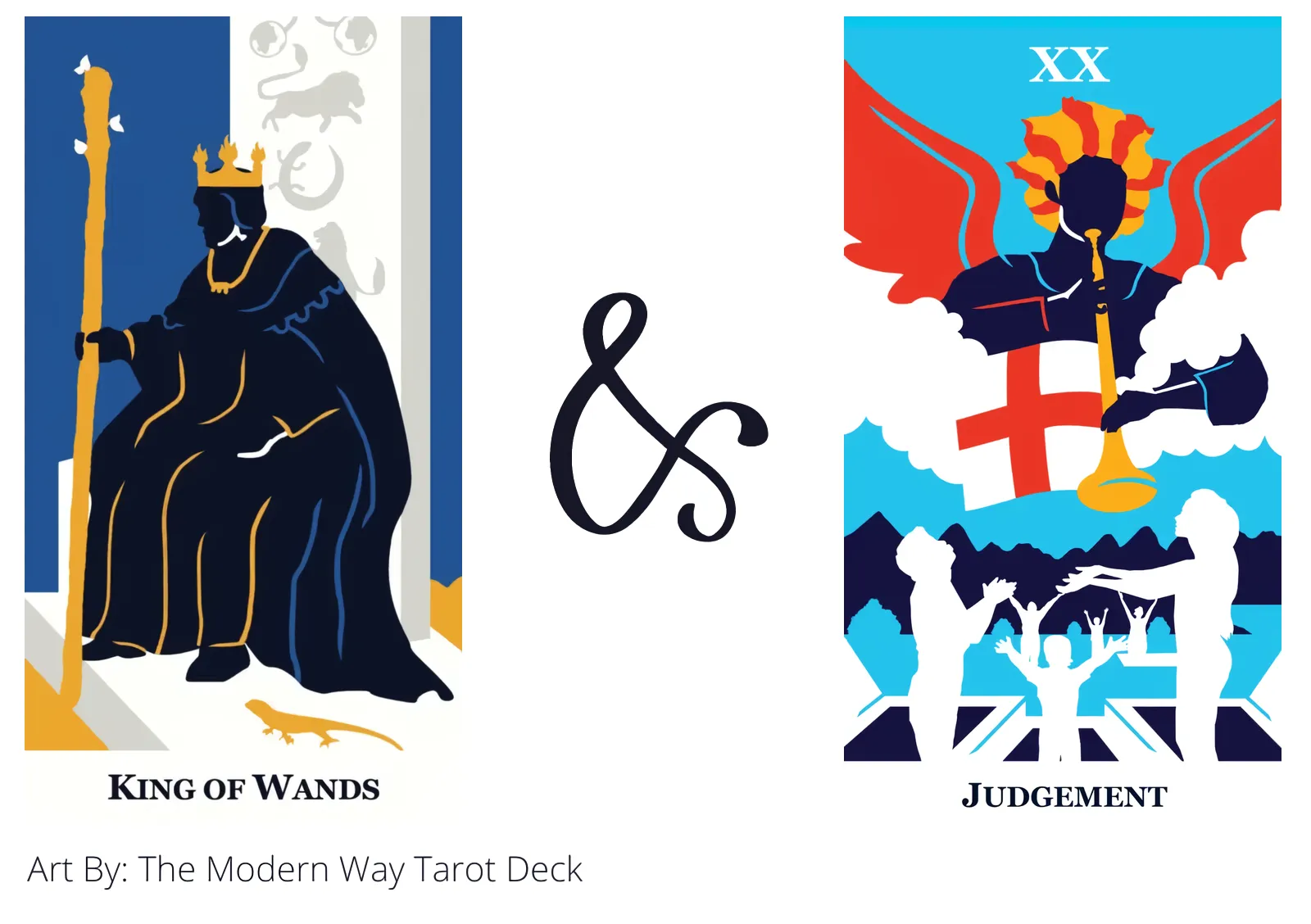 king of wands and judgement tarot cards together
