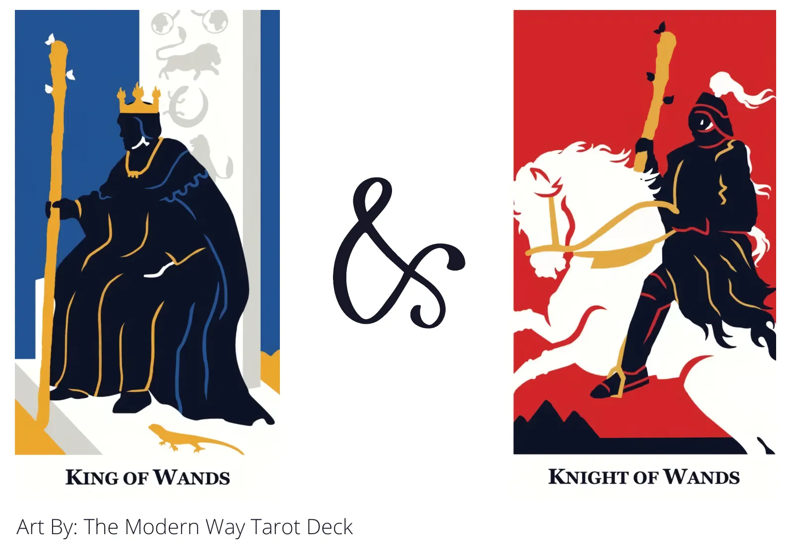 king of wands and knight of wands tarot cards together