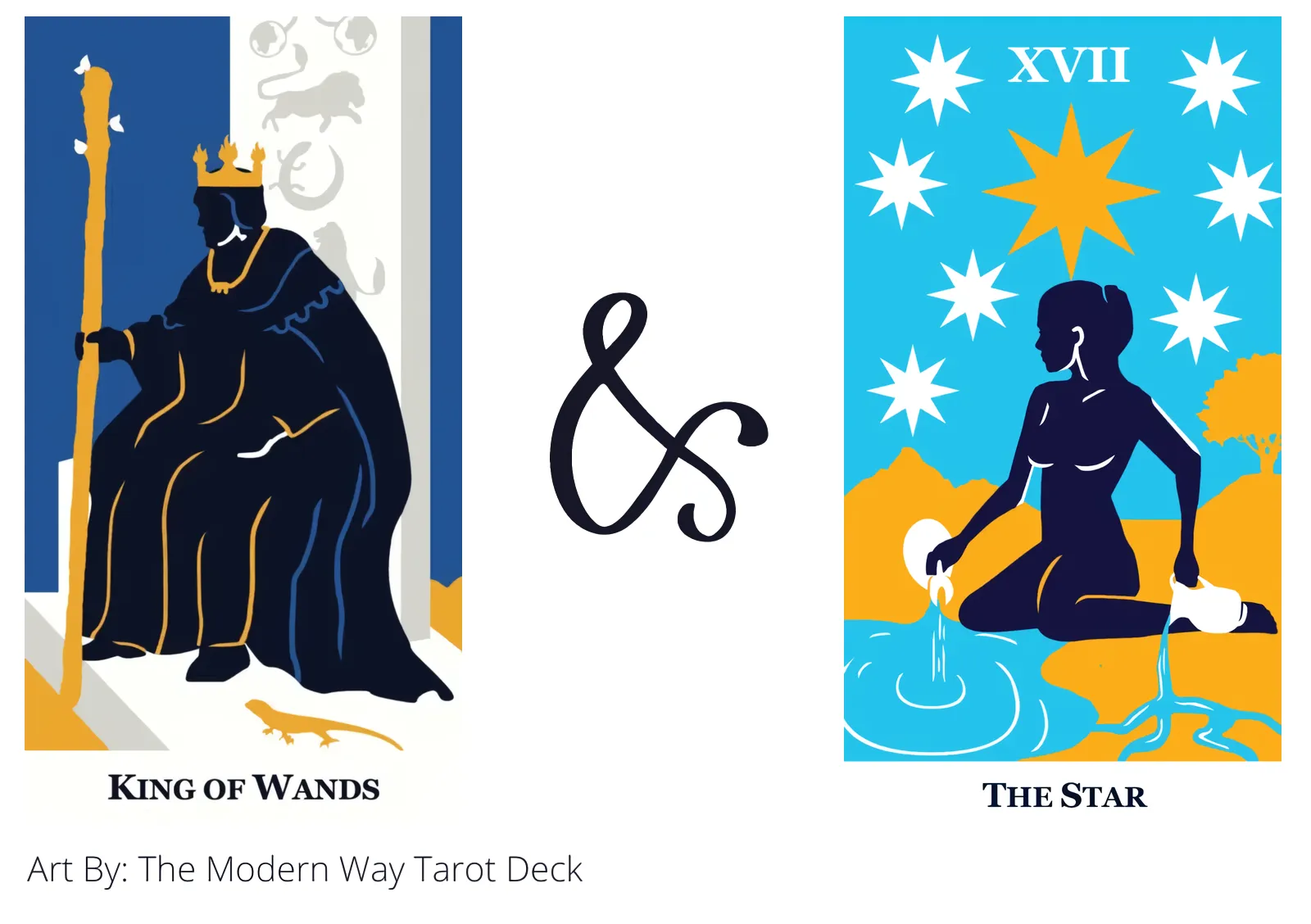 king of wands and the star tarot cards together