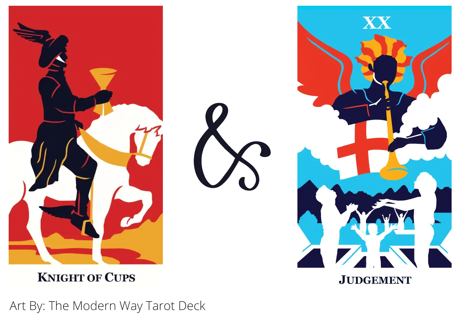 knight of cups and judgement tarot cards together